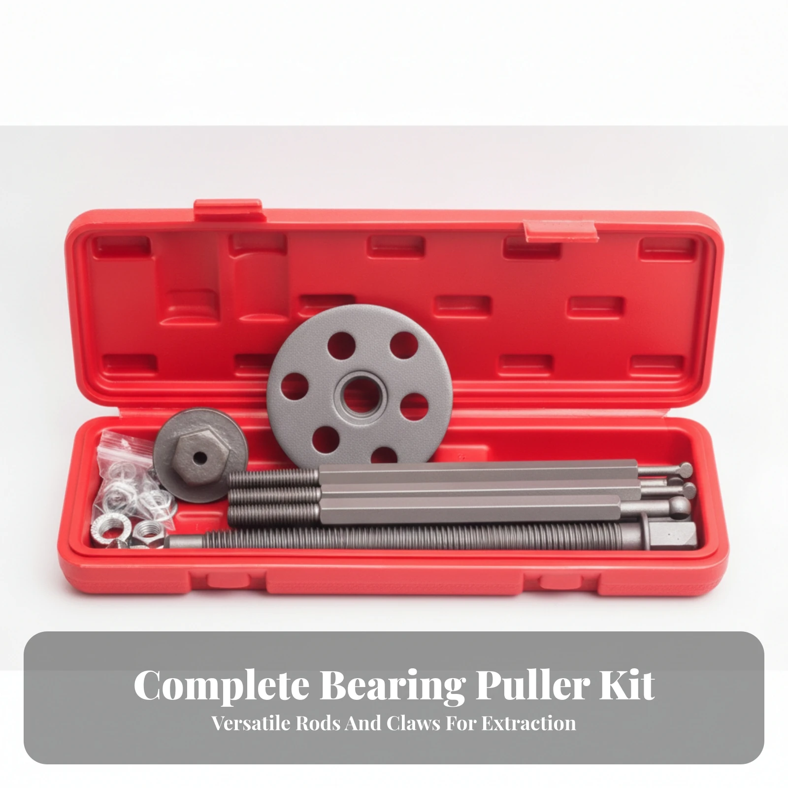 Bearing Puller Set with Storage Case Portable Bearing Puller with Storage Case Long-Lasting Compact for Mechanics, Workshop