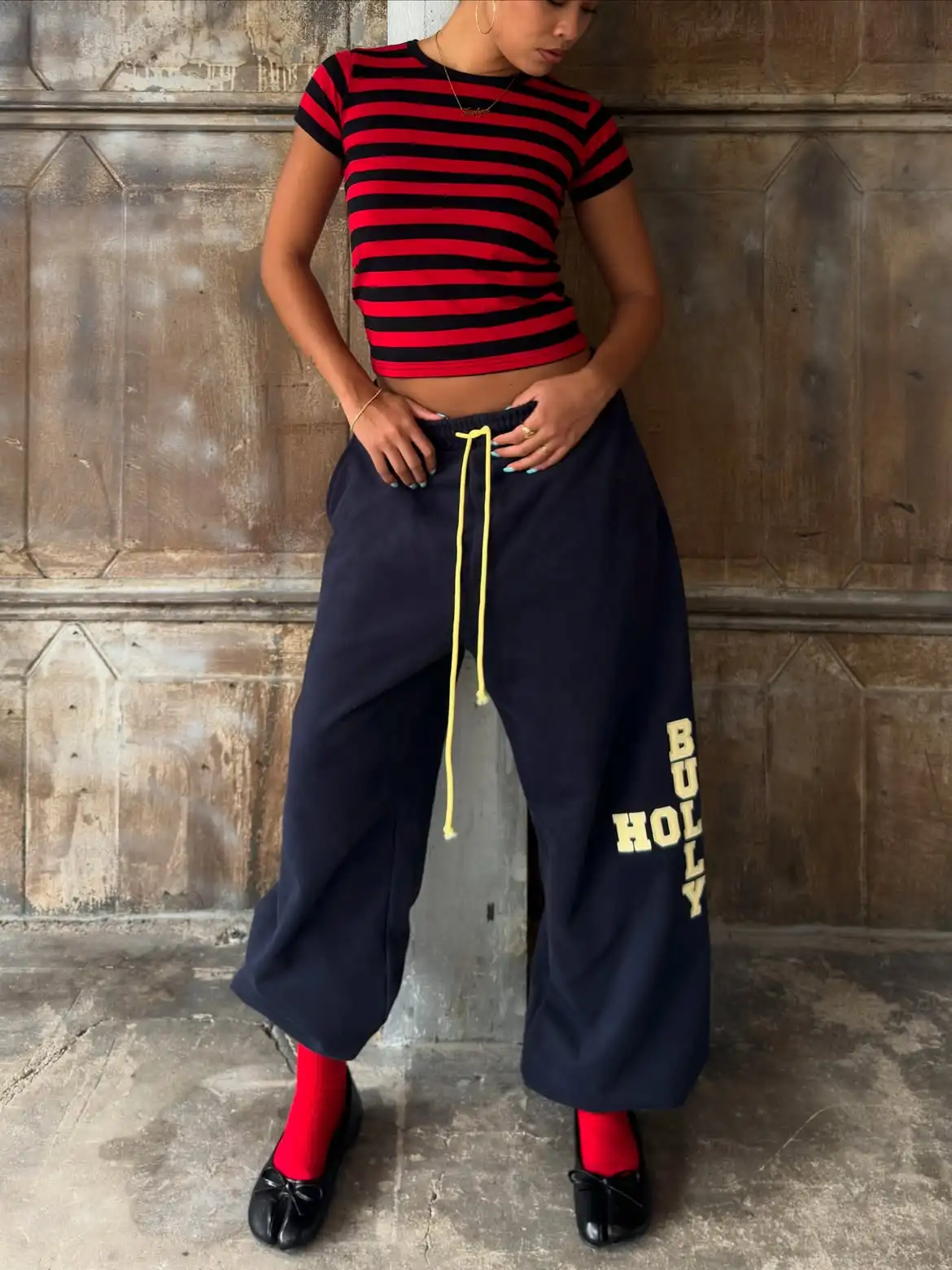Y2K Holy Bully Sweatpants Trendy Brand Letter Printed Casual Drawstring Pants vintage Harajuku Unisex Streetwear Jogging Pants