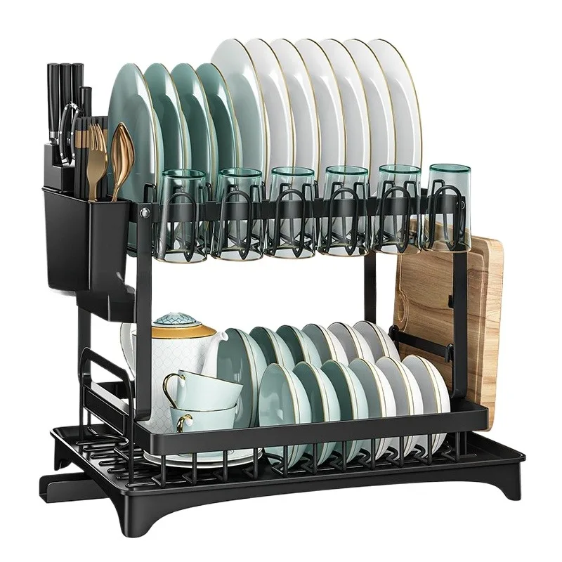 

[Wow] Kitchen double shelf, Amazon dish storage, dish drain, multi-functional dish rack