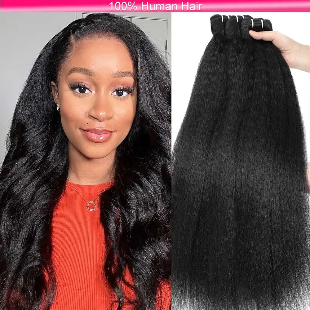 

Кудрявые прямые пучки человеческих волос 1, 3, 4, пучки грубого плетения яки, пучки человеческих волос, оригинальные 100% наращивание человеческих волос, распродажа