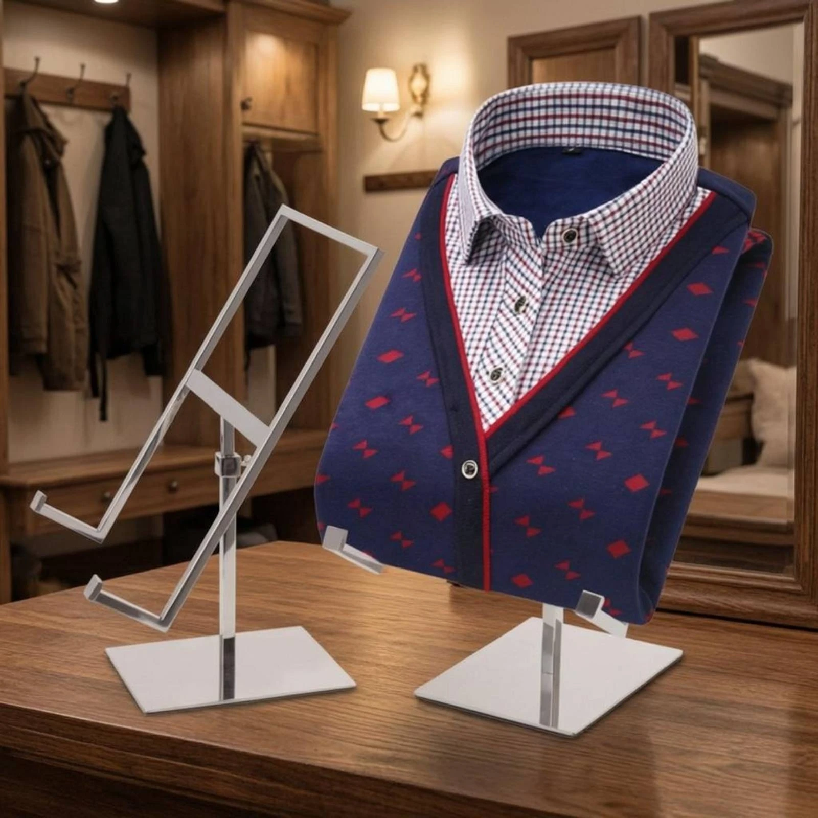 Shirt Display Stand Freestanding Adjustable Shirt Stand Adjustable Clothing Display Rack Long-Lasting Retail Fixture Fixture view 5