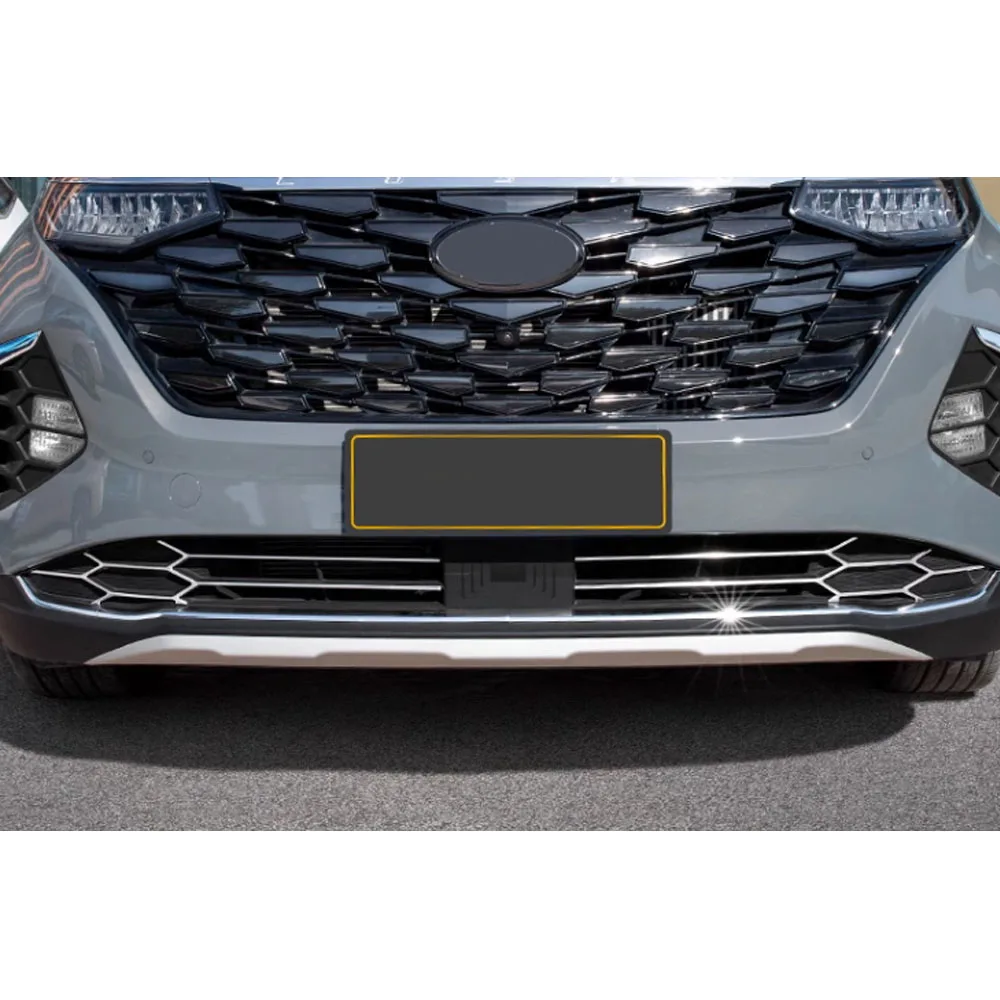 Stainless Steel Front Lower Bumper Trim Net Grill Cover Frame Auto Exterior Accessories for Hyundai Custo 2021 2022 2023 2024