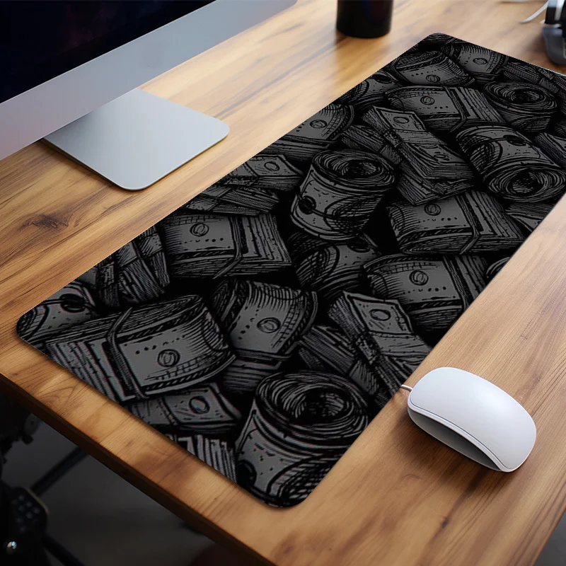 

Cool Dollar Aesthetic Large Gaming Mouse Pad Office Desk Mat Computer Keyboard Pad Non-slip Office Desk Room Decor Accessories