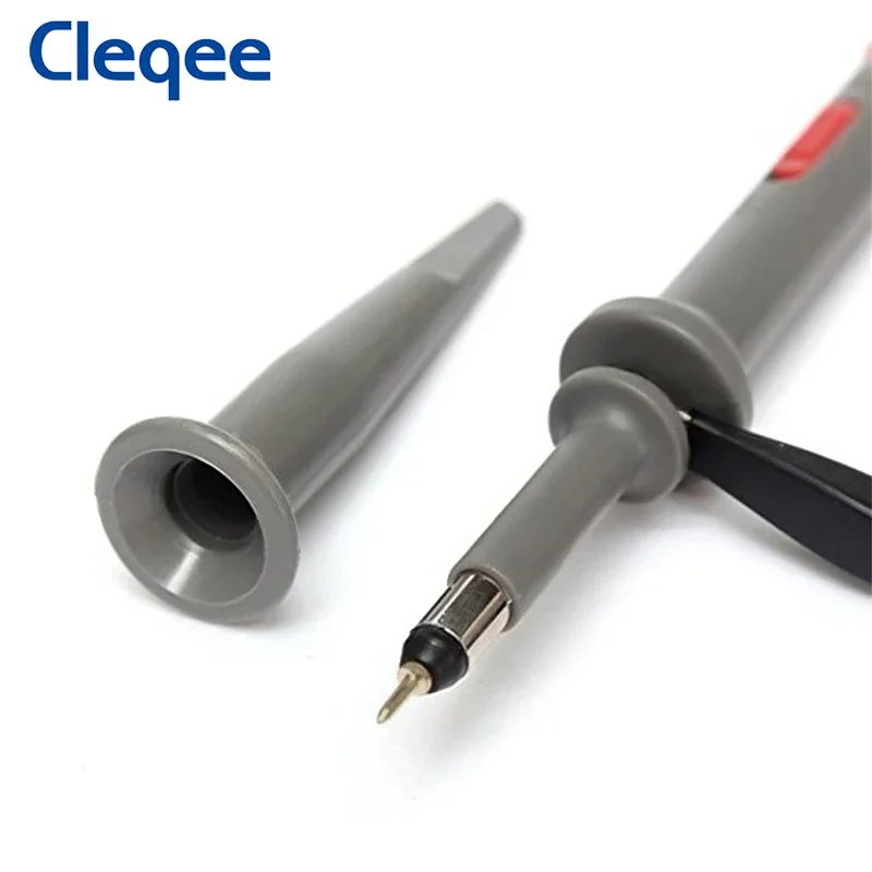 Cleqee P6100B 100MHz Oscilloscope Probes X1/X10 + P1007B Test Hooks Leads Mini Grabber to BNC Coaxial Cable Insulated Probe 10:1