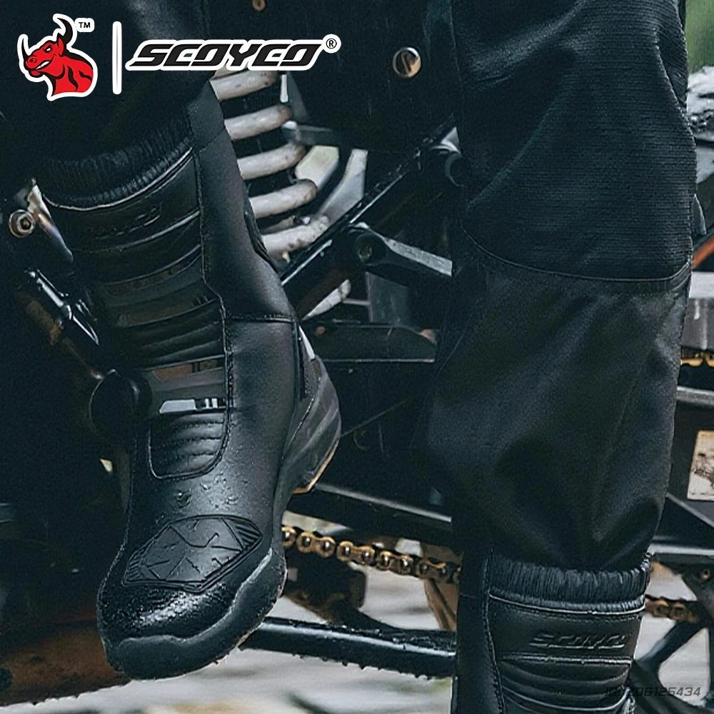 

Motorcycle Riding Boots Featuring Advanced Anti-slip Soles And Durable Waterproof Construction For All Weather