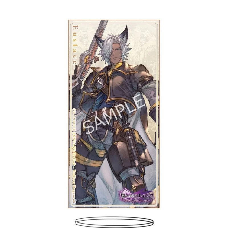 Game Granblue Fantasy: Relink Endless Ragnarok Eustace Rectangle Acrylic Stand Model Plate Keychains Desk Decor