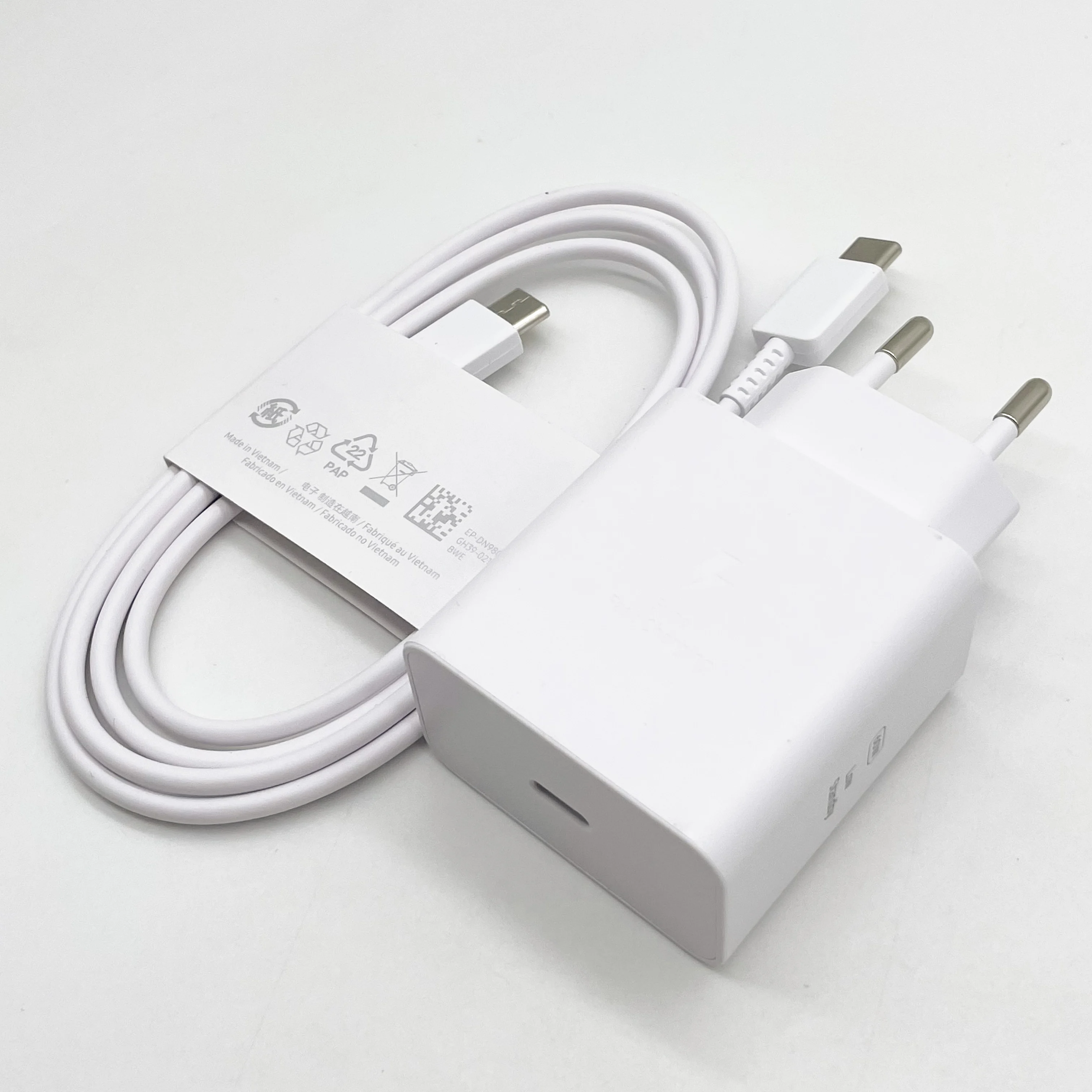 Cargador Superrápido Samsung 60W T6010 PD EU 3A Tipo C, Adaptador de Corriente para Galaxy Z Fold Filp 6 5 S26 S25 Note 20 Ultra Plus M53 M51