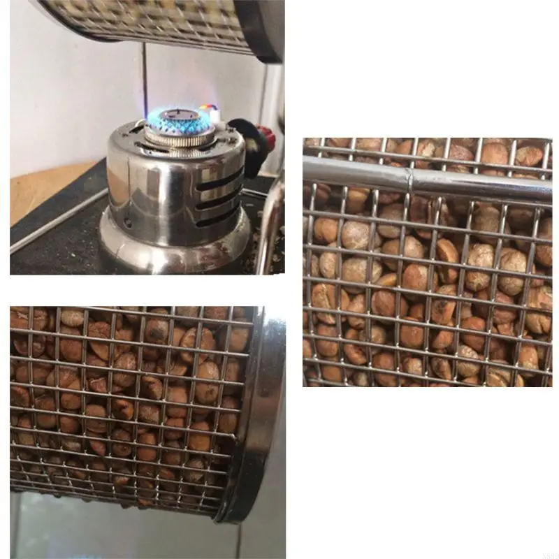 طبل من النوع القهوة المحمص آلة تحميص حبوب القهوة الكهربائية مع مقبض N58D