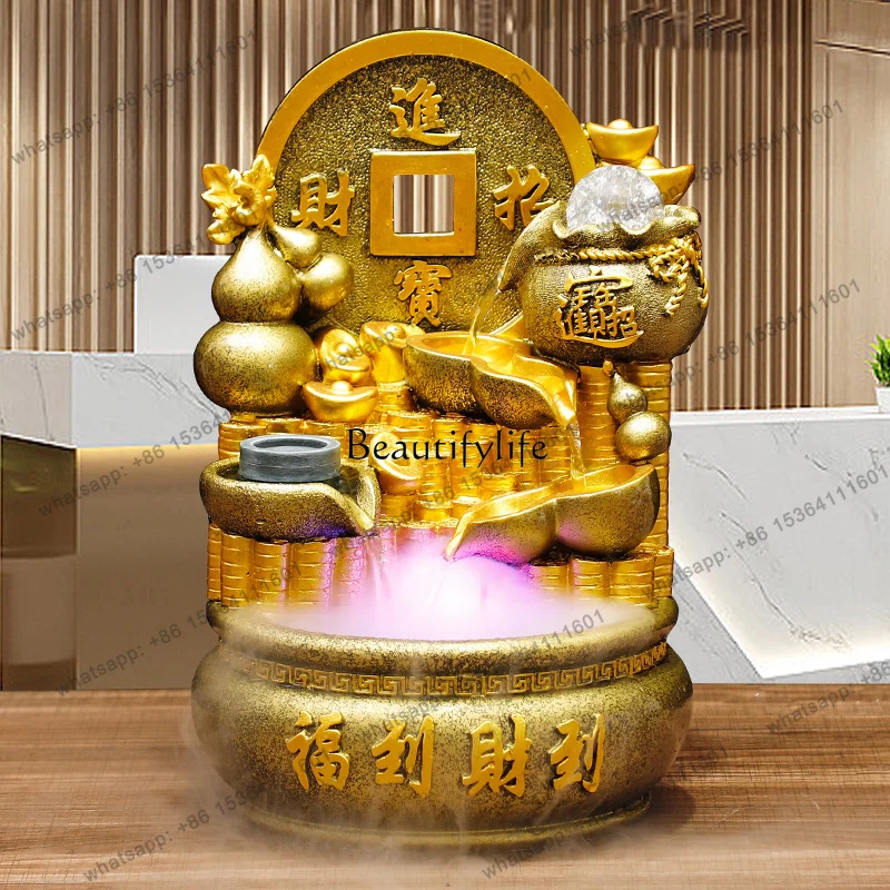 X4  Flowing water attracts wealth, handicrafts, gifts, rockery fountains, circulating water comes and goes