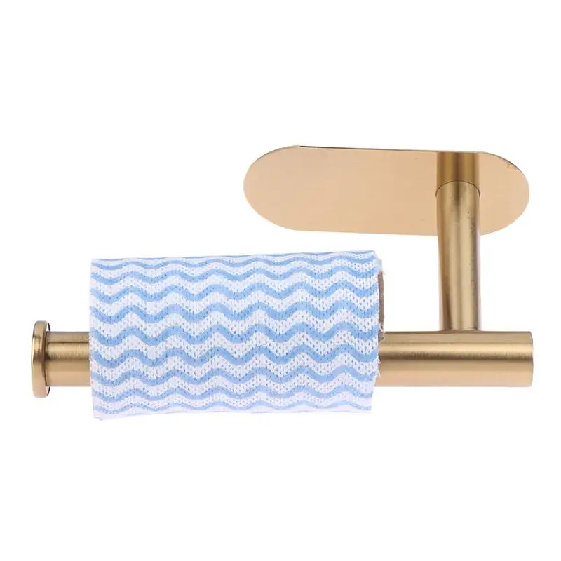 

Самоклеящийся держатель для полотенец без перфорации, держатель для туалетной бумаги из нержавеющей стали, универсальная подставка для хранения дома, кухни, ванной комнаты