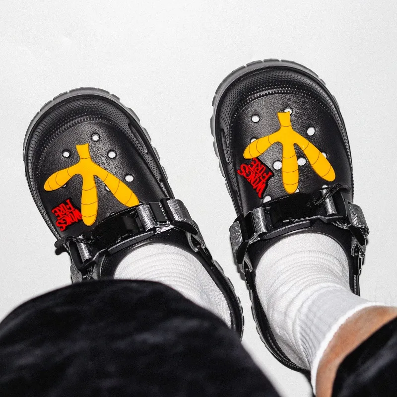 

Мужские уличные сабо с пряжками, противоскользящие, легкие, амортизирующие, для лета, активного отдыха и повседневной носки