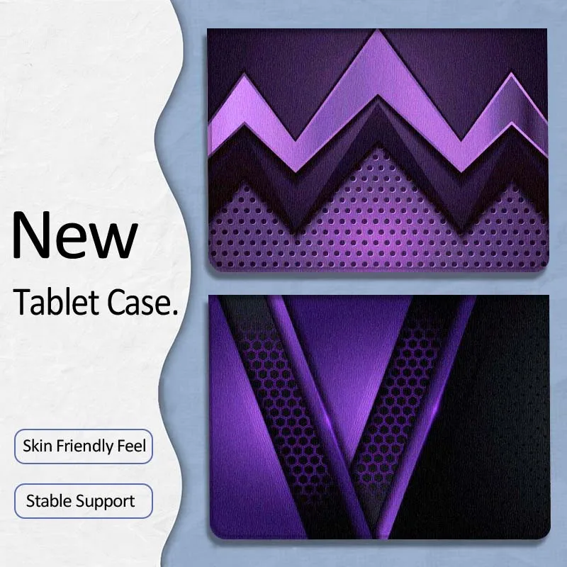 

Cool Purple Chevron Pattern For Xiaoxin Lenovo Tab P12 Extreme Legion Y900 Idea Pro GT 12.1 2025 Foldable Tablet Case Gift