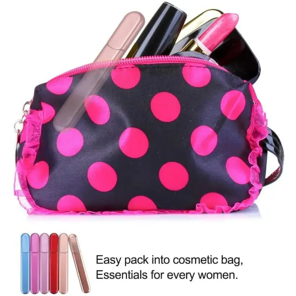 Lima de uñas de cristal dorado rosa, superficie polvo de diamante para uñas naturales y acrílicas, herramienta de manicura reutilizable e inodoro, 1 ud.