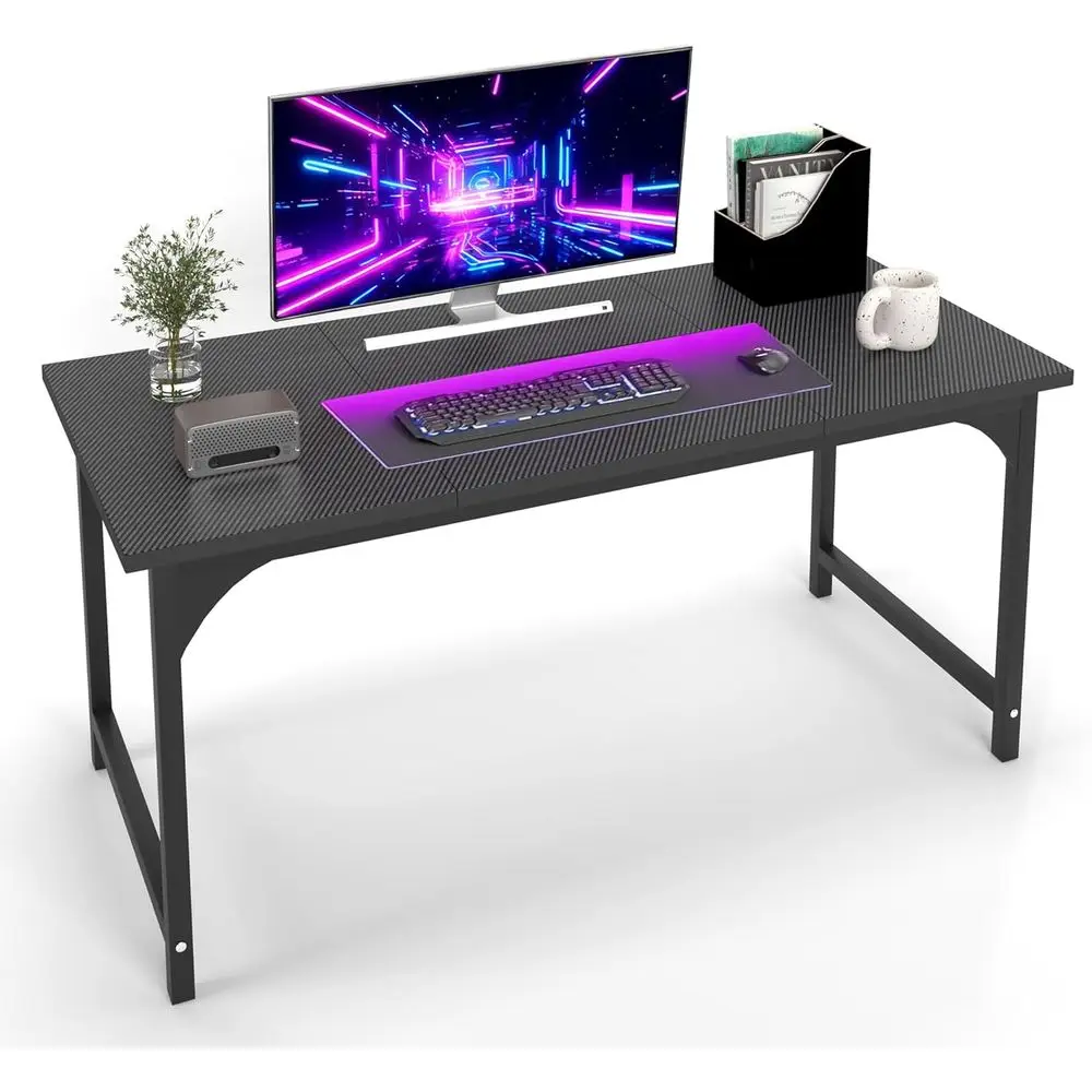 

Gaming Desk, 47" Gaming Desk Computer Desk, Home Oice Desks w/Sturdy Metal e, Writing Desk w/Water-Resistant Deeper Desktop, Adj