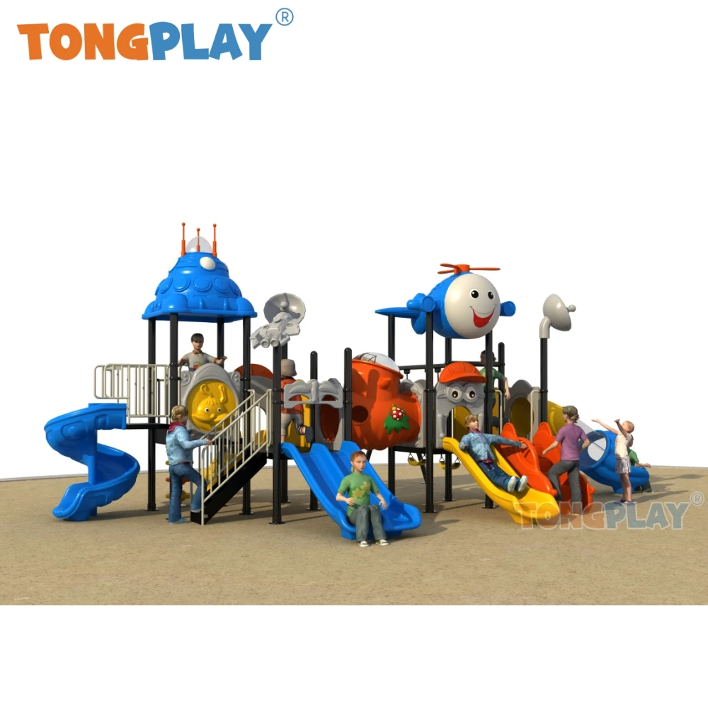 High quality Tong play factory large new space castle series plastic kid park lawn slide equipment children's outdoor playground