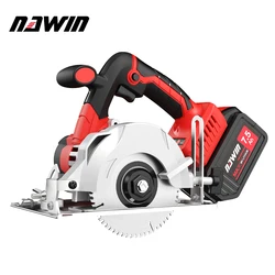 NAWIN Electric Circular Saw Brushless 125mm Power Tools Dust Passage Multifunction Cutting Machine For 20V Battery