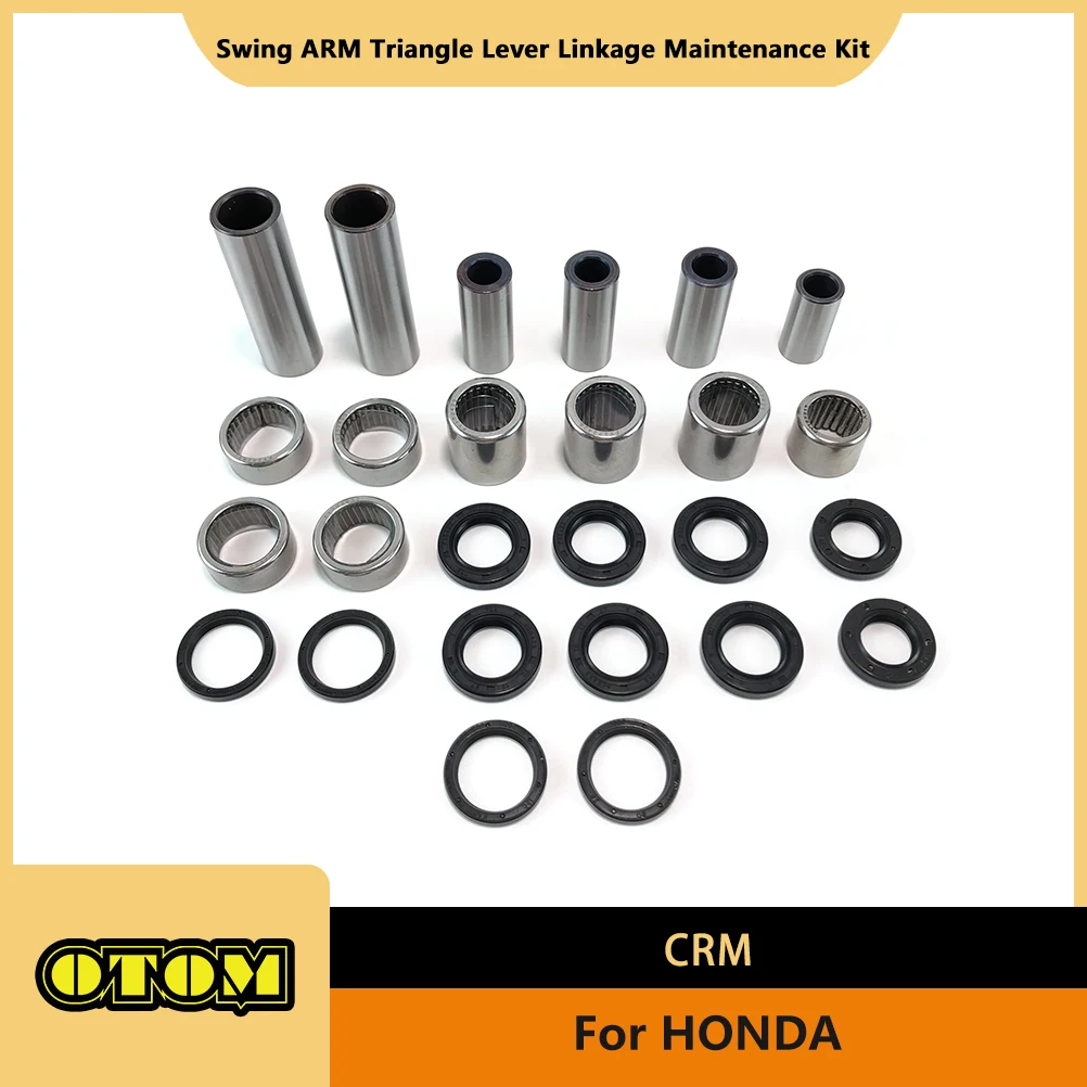 Motorcycle For HONDA CRM250 Swing ARM Triangle Lever Linkage Arm Bearing Oil Seal Bushing Maintenance Kit Off-road Pit Dirt Bike