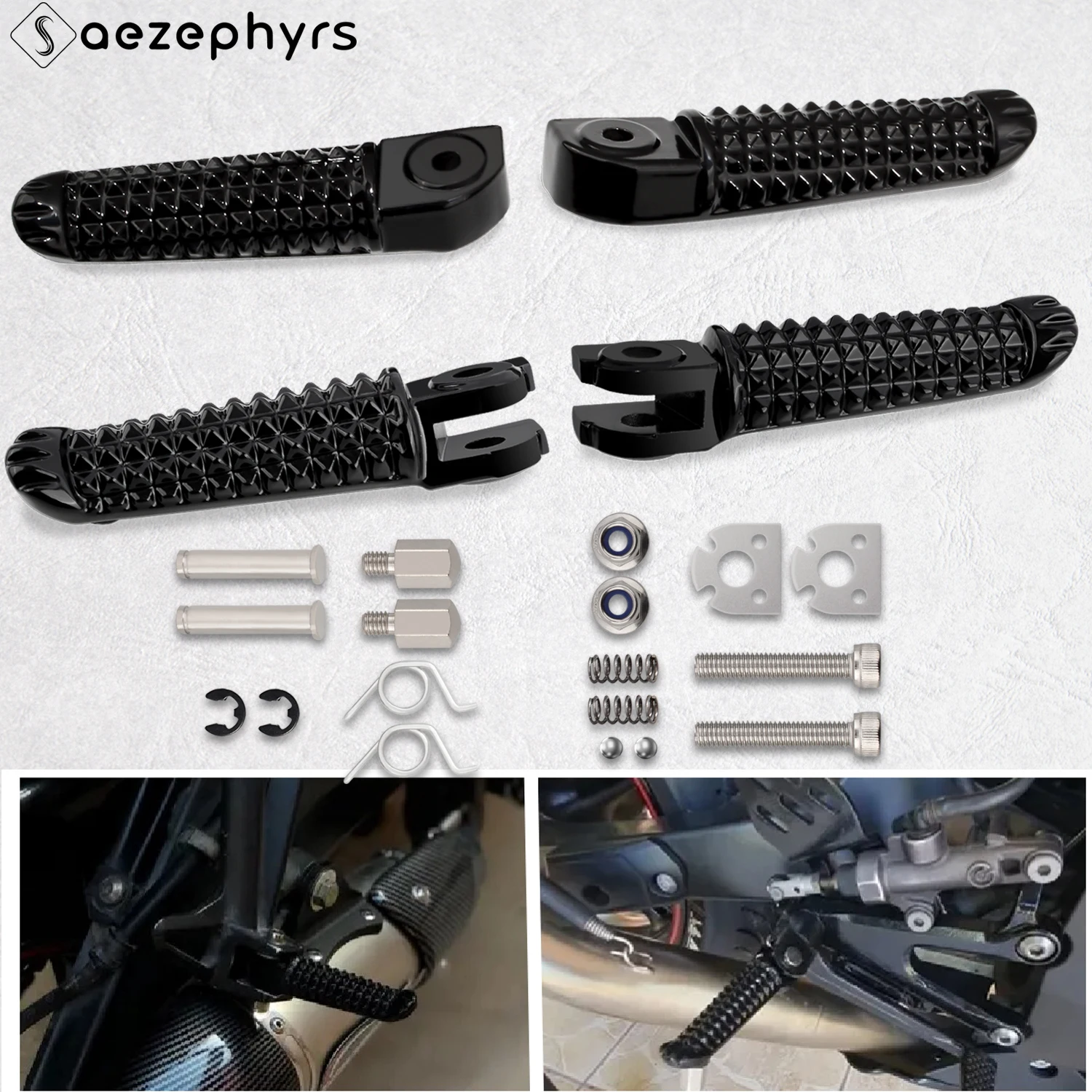 

Motorcycle accessories front and rear foot pedals rider passenger foot pedals suitable for Yamaha YZF-R1M R1S R1 LE VMX1700 GP
