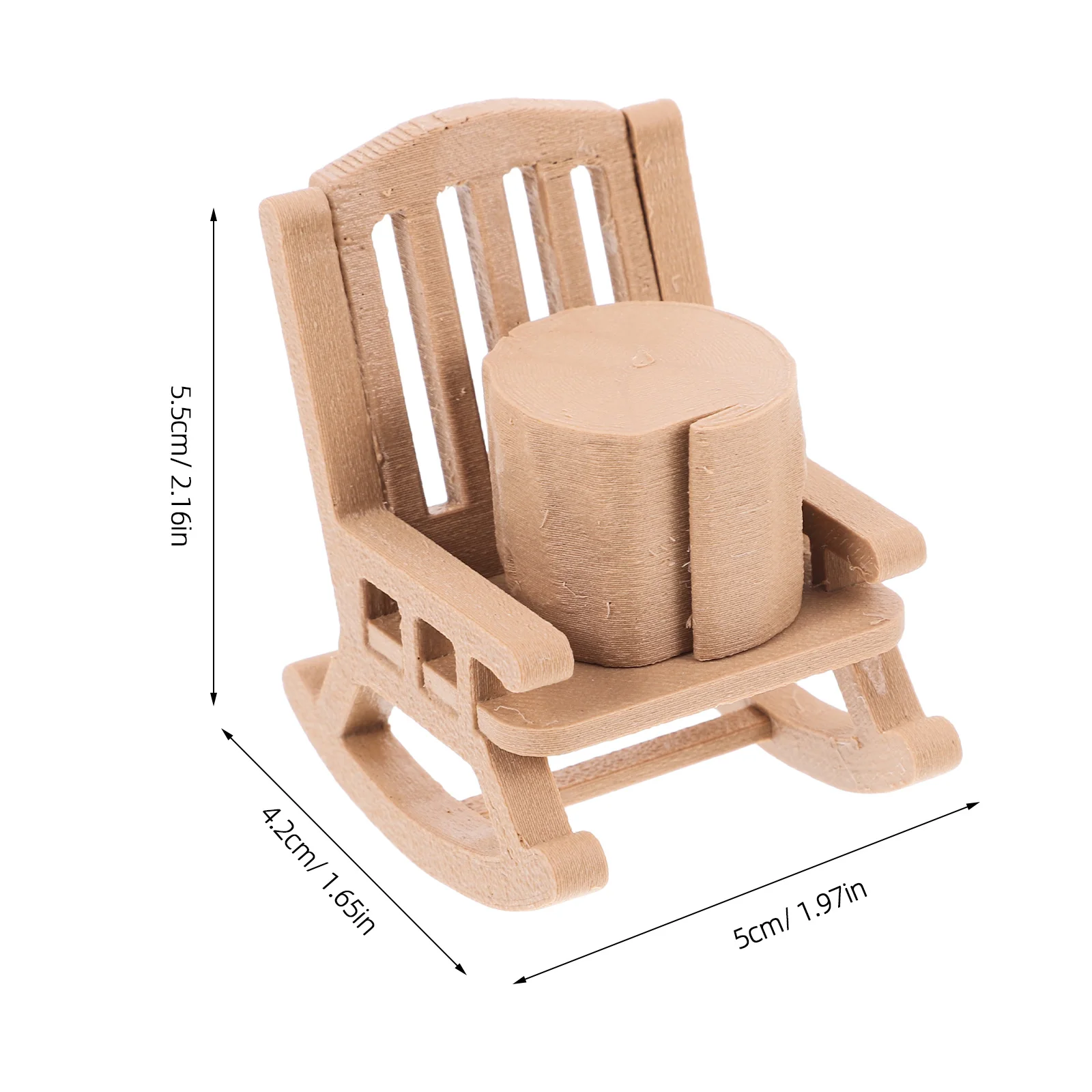 BESPORTBLE Mini-Schaukelstuhl-Set aus Kunststoff, Puppenhausmöbel, Vintage-Tisch und Stühle, Modell für Dekorationszubehör