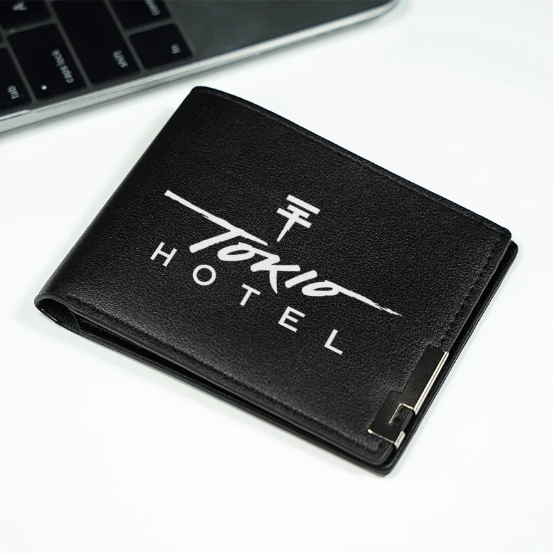 Tokio Hotel Cartera de PU premium para hombre Diseño minimalista Ligero Durable Accesorio de moda para negocios diarios