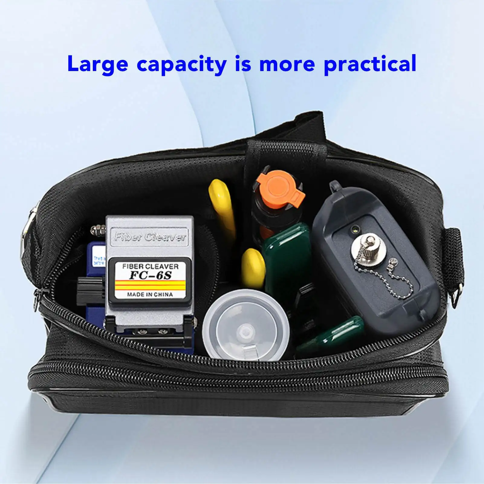 ชุดเครื่องมือใยแก้วนำแสง เครื่องวัดพลังงานแสง ปากกาแสงสีแดง ชุดปอกสายไฟเบอร์ สำหรับซ่อมบำรุงโทรคมนาคม FTTH