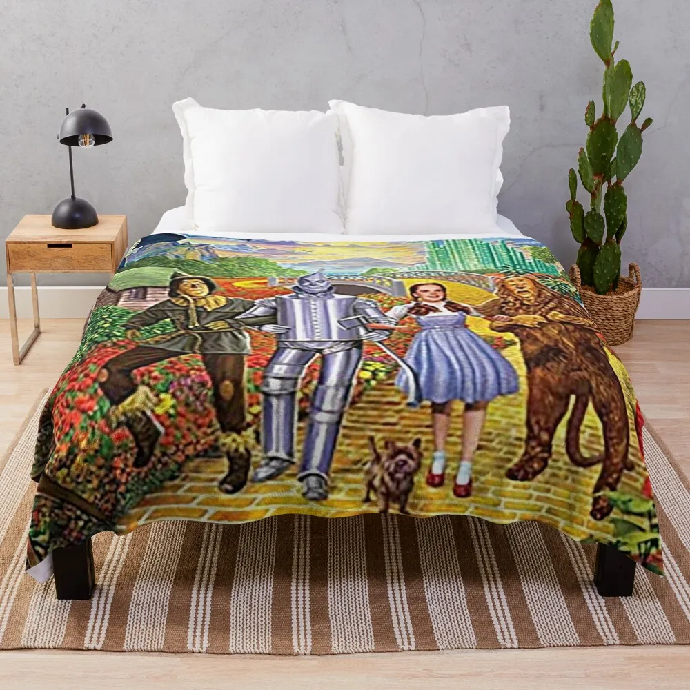 

Follow The Yellow Brick Road - Wizard Of Oz Throw Blanket blankets and throws warm for winter Luxury Designer Designers Blankets