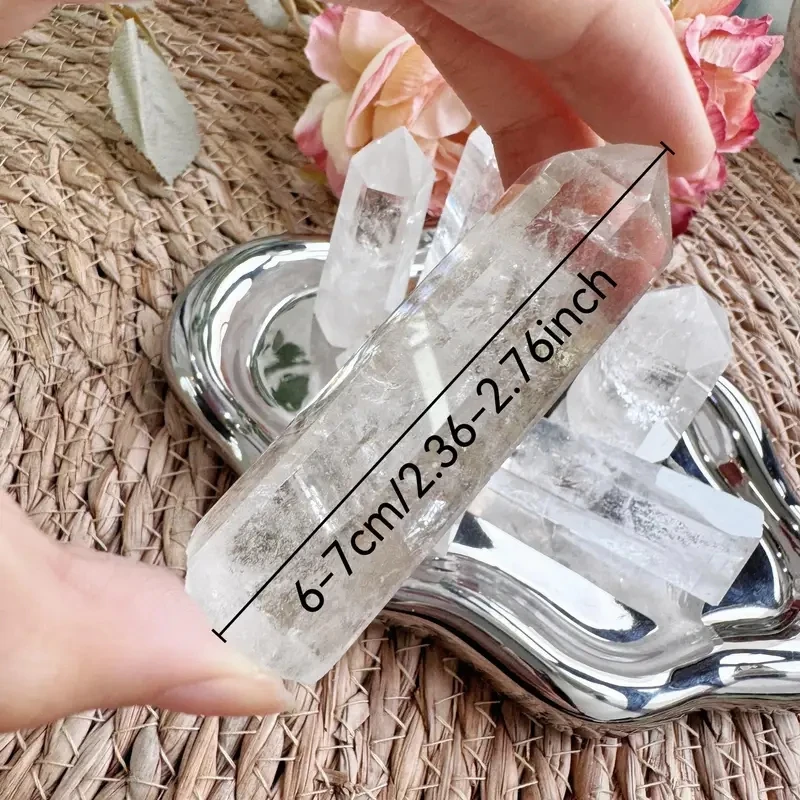 Clear Quartz Crystal Point, High Quality Natural White Crystal Tower, Obelisk Home Decor Ornament, Ideal for Crystal Collection, view 4