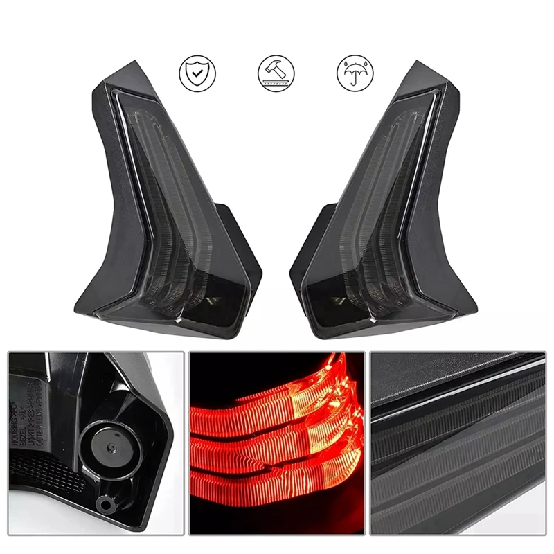 

LED Taillights For Can Am Ryker 600 900, LED Smoked Black Tail Light Brake Light 710005285 710005284