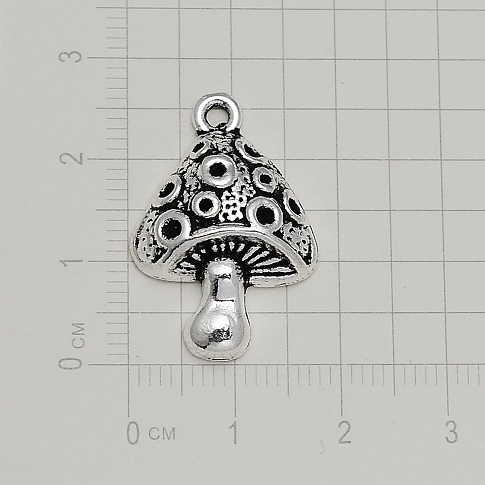 10pcs 5 Style Vintage Mushroom Food Charms Pendant For DIY Keychain Bracelets Jewelry Making Supplies Accessories