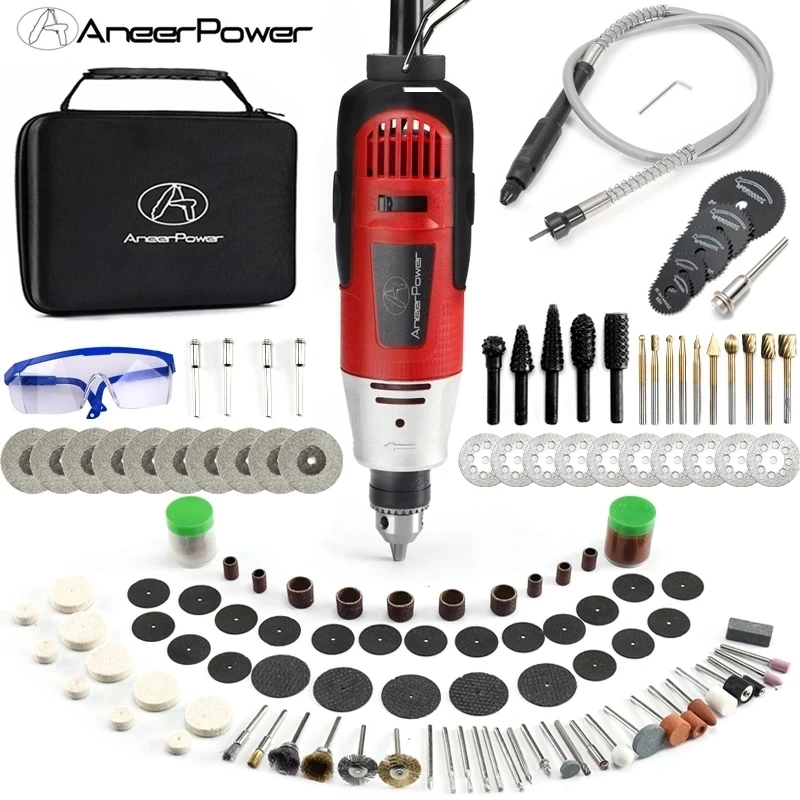 Dremel Mini wiertarka elektryczna 260W obrotowy elektronarzędzia pióro do grawerowania frez piła szlifierka szlifowanie rzeźbione W drewnie