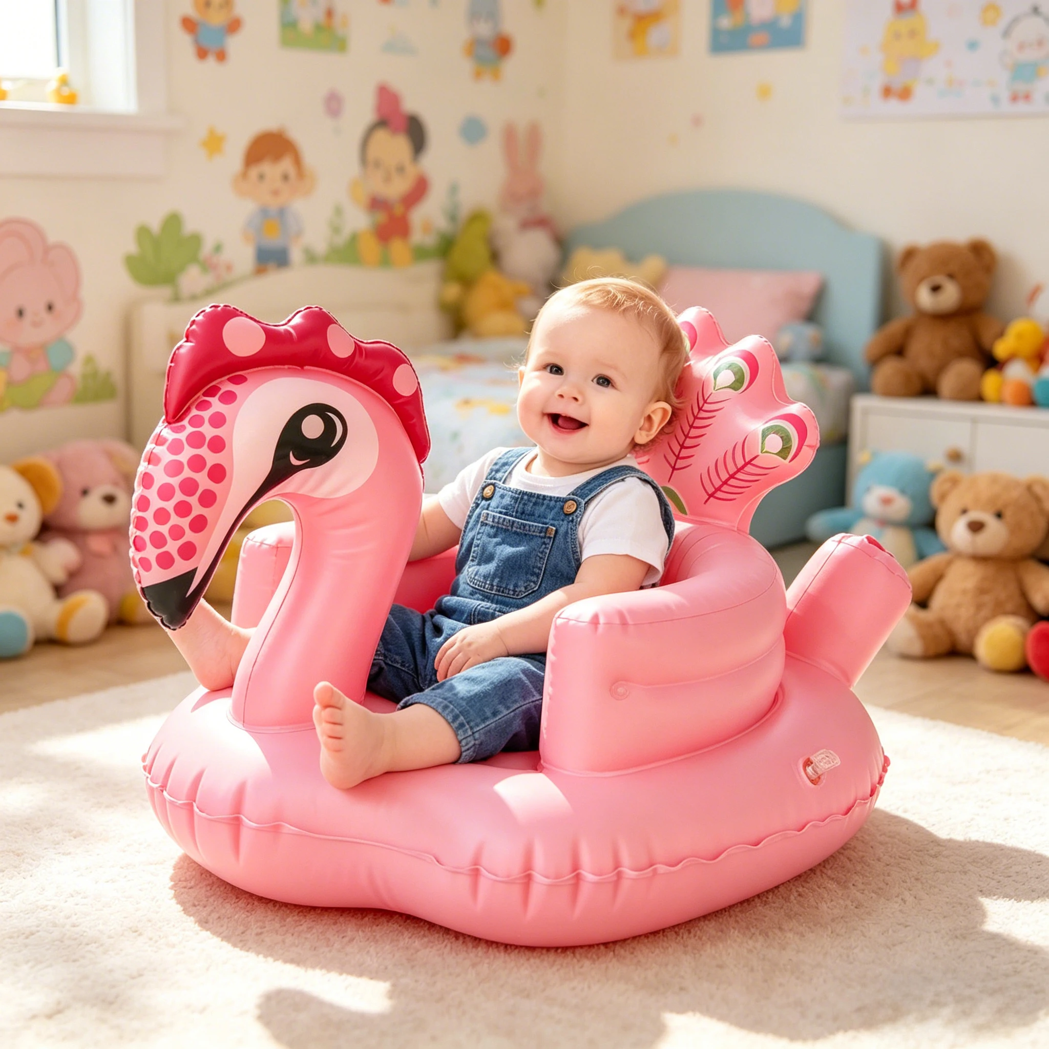 inflatable-peacock-shaped-cute-baby-seat-portable-pvc-learn-to-sit-baby-sofa-bathroom-sofa-built-in-air-pump-infant-sofa