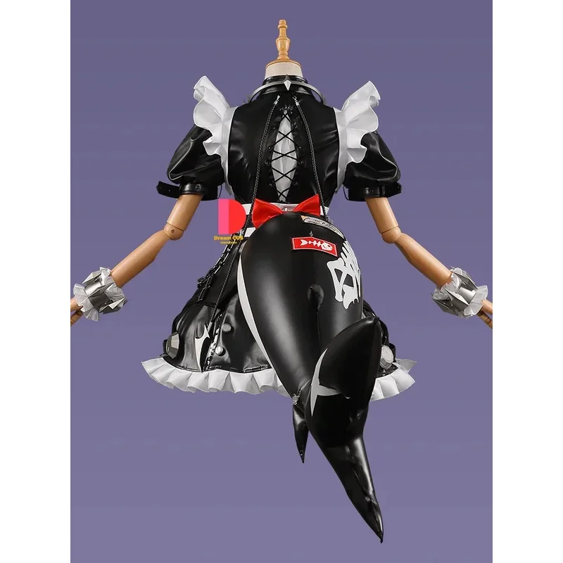 CyTop Zenless Zone Zero Ellen Joe Cosplay peluca vestido de sirvienta uniforme cola Victoria limpieza nueva Eridu fiesta de Halloween mujeres Outf