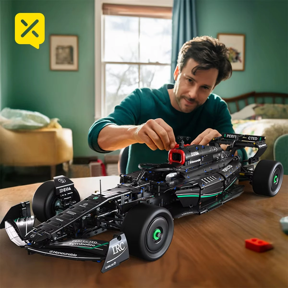 TOYLINX Techniczny Zestaw Wyścigowy 1:8 Klasyczny Model Superauta z Klocków Konstrukcyjnych 1777 Elementów DIY Zabawki dla Dzieci na Prezent Świąteczny