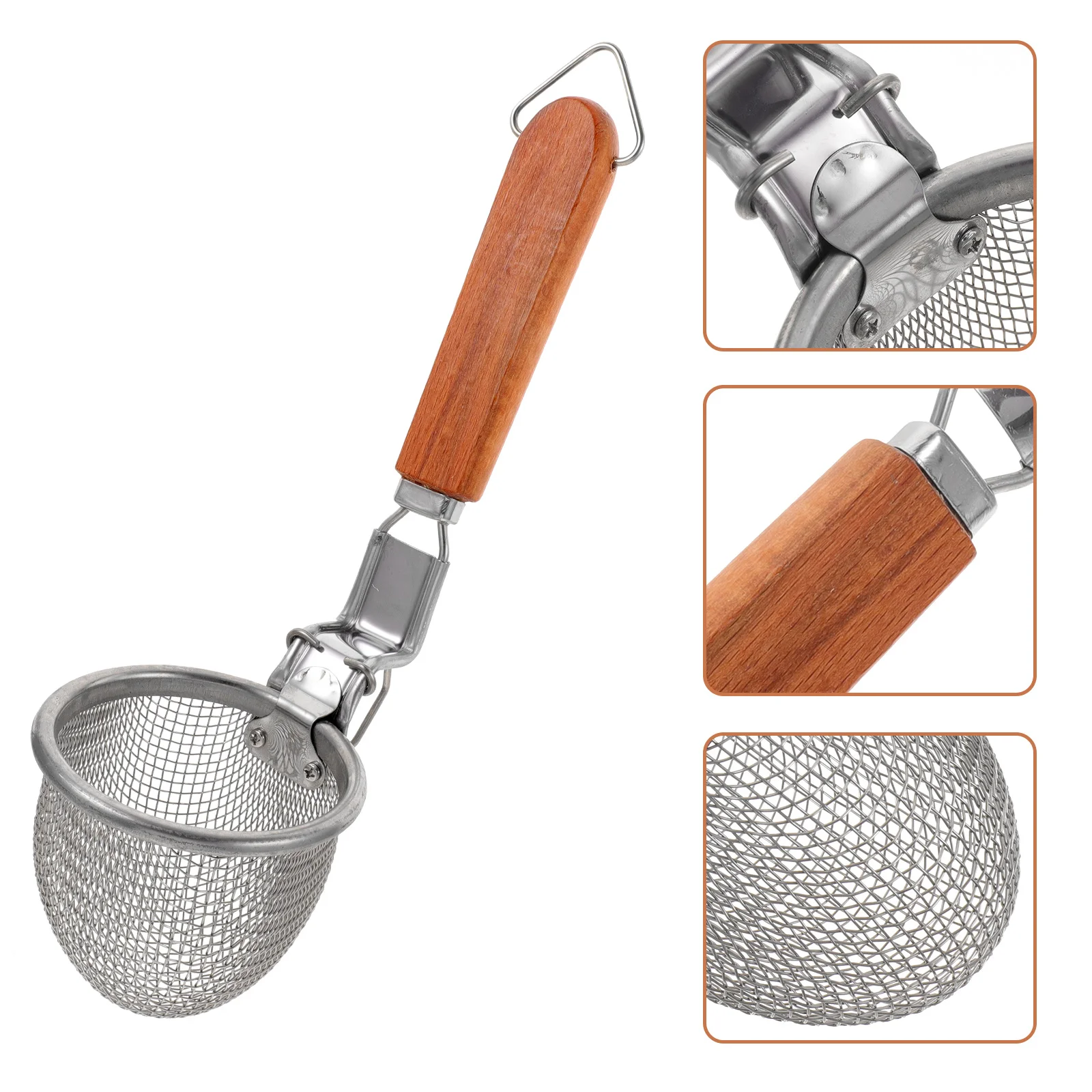 

Stainless Steel Pasta Strainer Fine Mesh Basket Long Handle Noodle Colander Household Kitchen Food Straining Tool