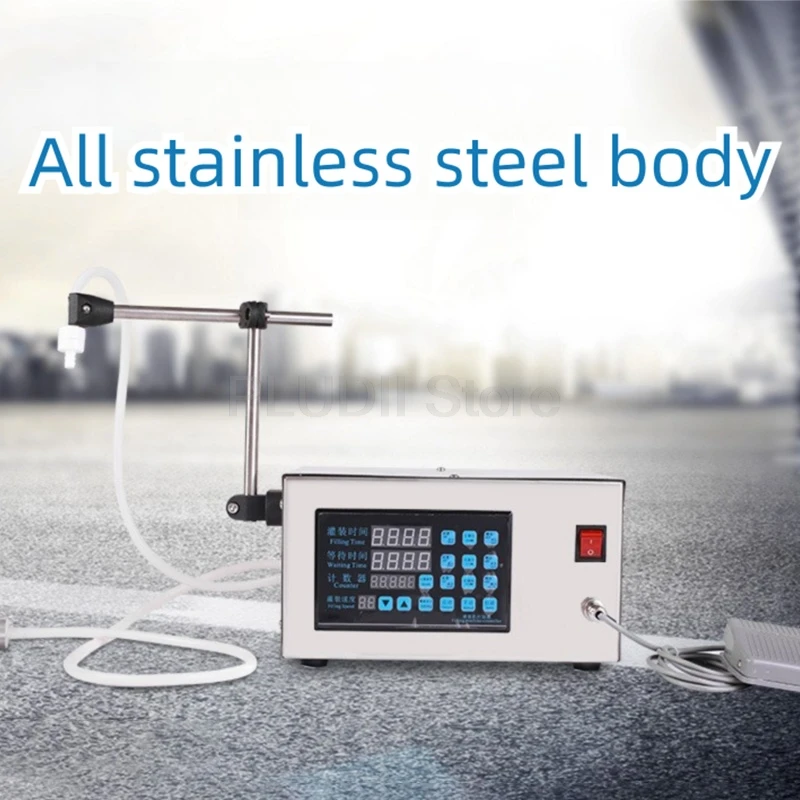 220V Digital Control Liquid Filling Machine Semi Auto Single Head Liquid Filler with LED Display for Beverage Food Grade Liquids