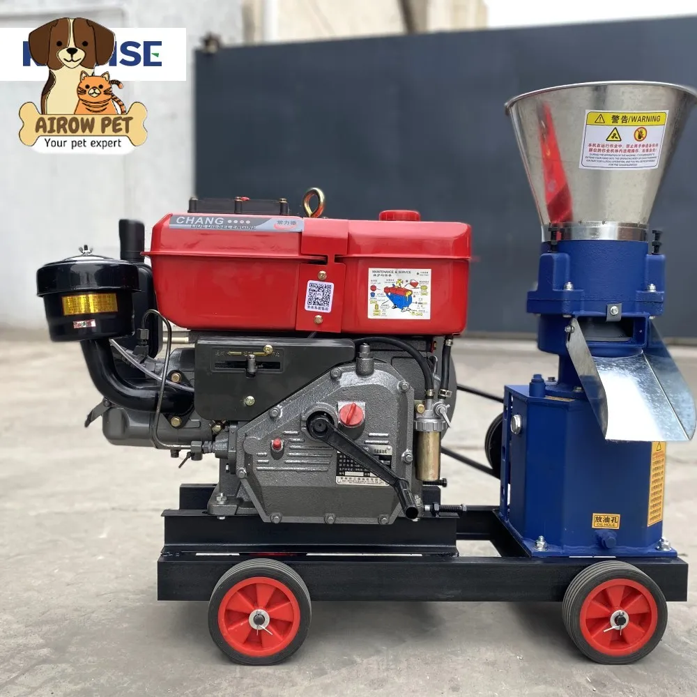 AIROW Hand Crank Diesel Feed Pellet Machine Factory Price for Small Farm Poultry Pig Cattle Feed Pellets