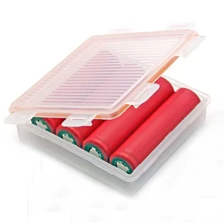 1 PC Waterproof 18650 Battery Case 4 Slots With Clip Holder Container White Hard Plastic Battery Storage Waterproof Boxes