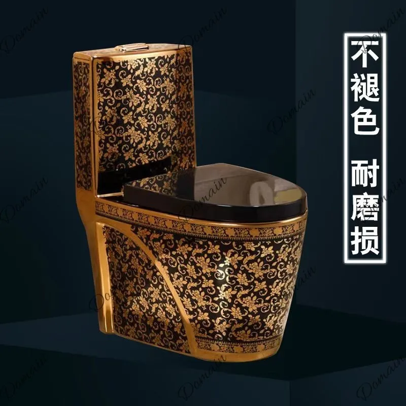 Golden Toilet South East Asia Popular Toilet Villa Hotel Clubhouse Golden Toilet Bathroom Siphon
