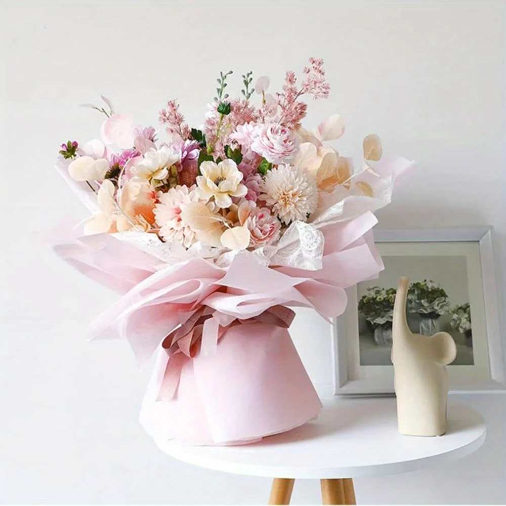 Набор хлопчатобумажной подарочной упаковки из 80 предметов с различными узорами, нетканые листы для цветочной упаковки, водонепроницаемый и выдвижной дизайн для