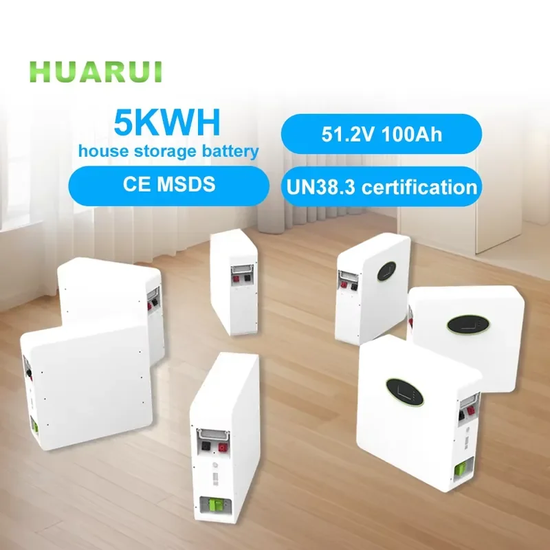 5kWh Stackable LiFePO4 Wall-Mounted Home Solar Energy Storage Battery 51.2V 280Ah