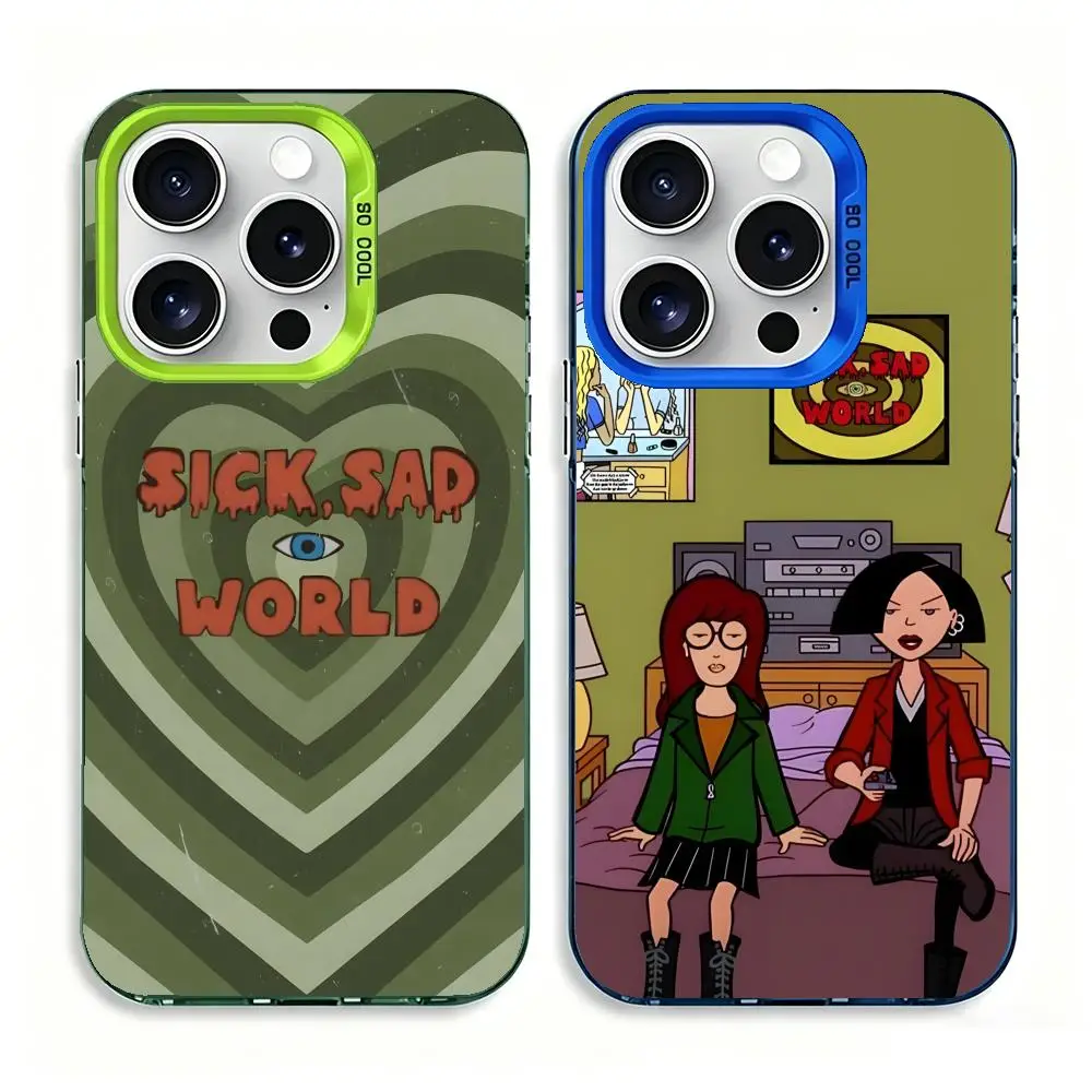 1A- Daria Phone Case Silver trendy printed protective case, compatible with full iPhone 11/12/13/14/15/16 series