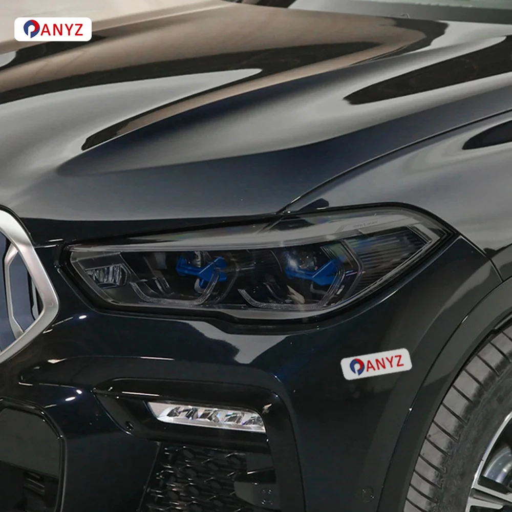 

Защитная пленка для фар автомобиля, дымчатый черный оттенок, виниловая прозрачная наклейка из ТПУ для BMW X6 G06, 2020-настоящий