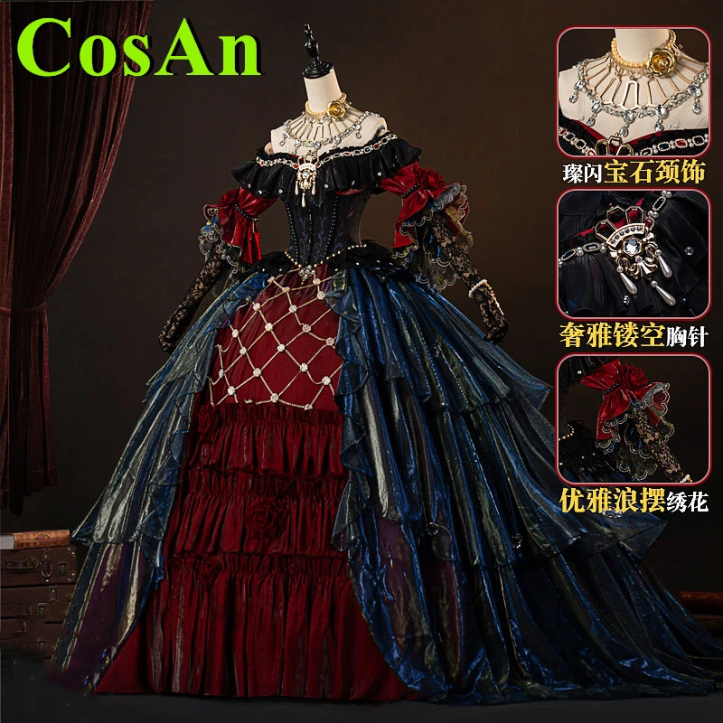 

CosAn Game Identity V Mary Bloody Queen Madame Red Superintendent Cosplay Costume Lovely Dress Role Play Clothing