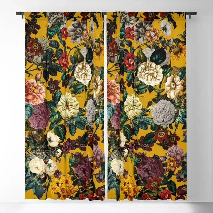 Exotic Garden V Blackout Curtains 3D Print Window Curtains For Bedroom Living Room Decor Window Treatments