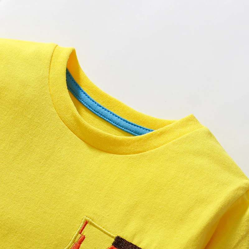 Little maven Children\'s Clothing Boys Spring Autumn Cartoon Tops Embroidery Car T-Shirts for Boys Kids Clothes Cotton Base Shirt