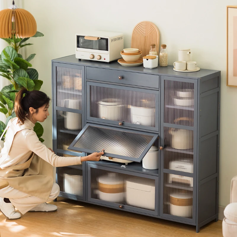Étagère de Rangement de Cuisine Multifonctionnelle, du Sol au Sol, Armoire Multicouche