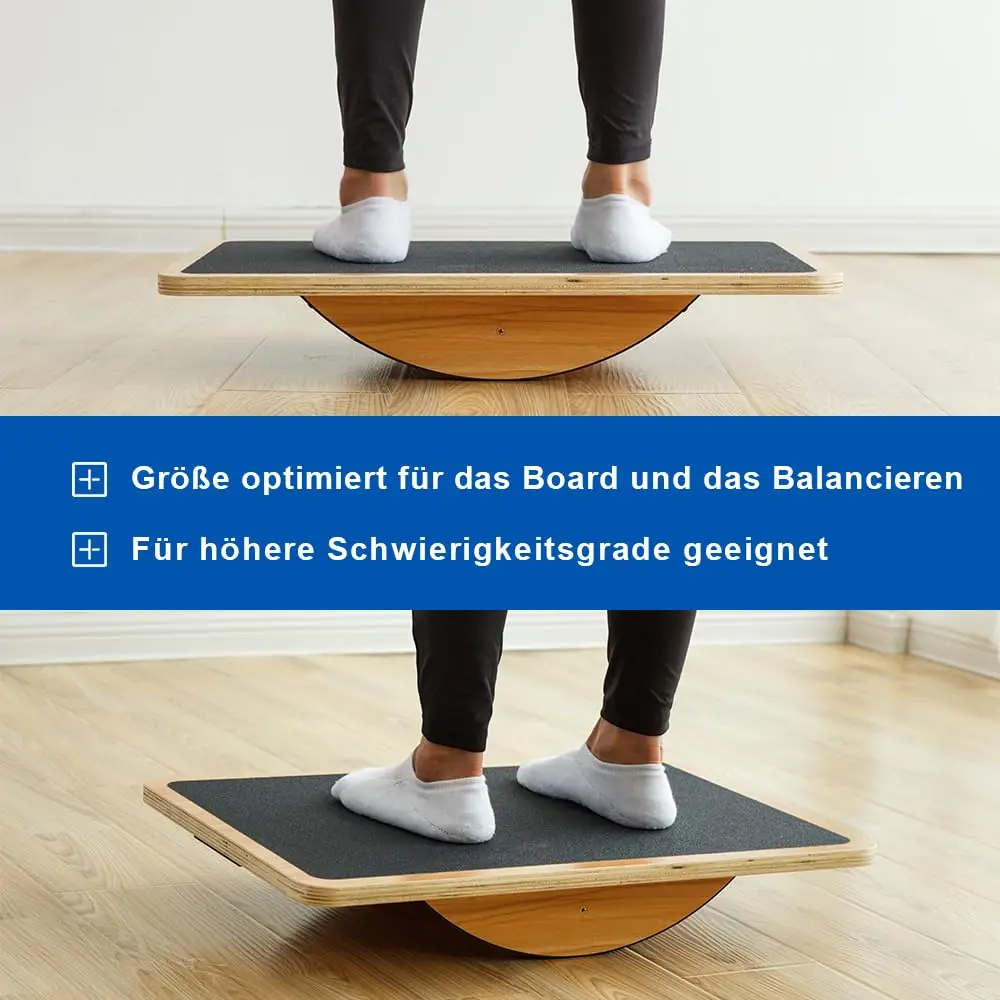 Wooden Balance Board for Core Strength Stability Anti-Slip Durable Design for Men Women Perfect for Home