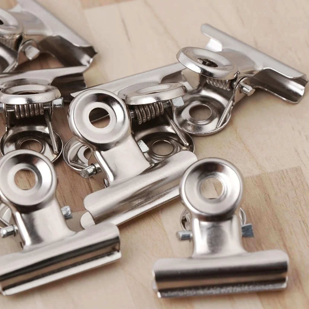 Multi-Pack Small Stainless Steel Food Bag Sealing Clips - Reusable, Versatile Metal Hinge Clips for Office, Home, and Store Use