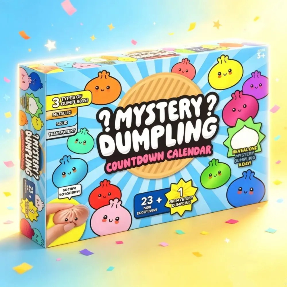 Slow Rebound Dumpling Advent Calendar Hand Relax Soft TPR 24Day Countdown Calendar Pinch Mini Dumpling Squishy Christmas Holiday