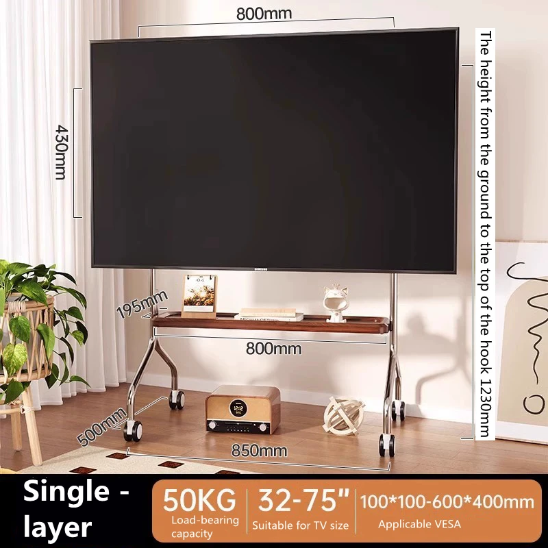 BEISHI Mobiler TV-Ständer aus Edelstahl 32-75 Zoll 8